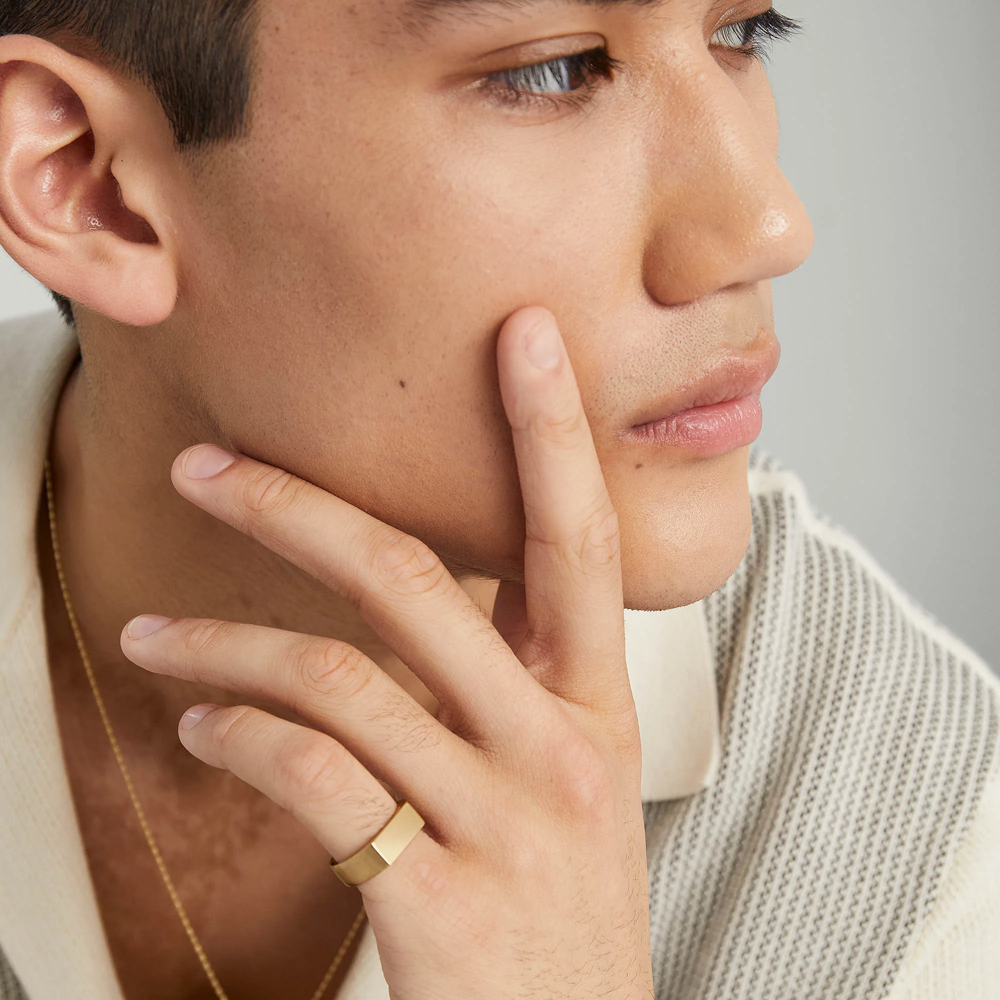 Slim Rectangular Signet Ring - Image 29