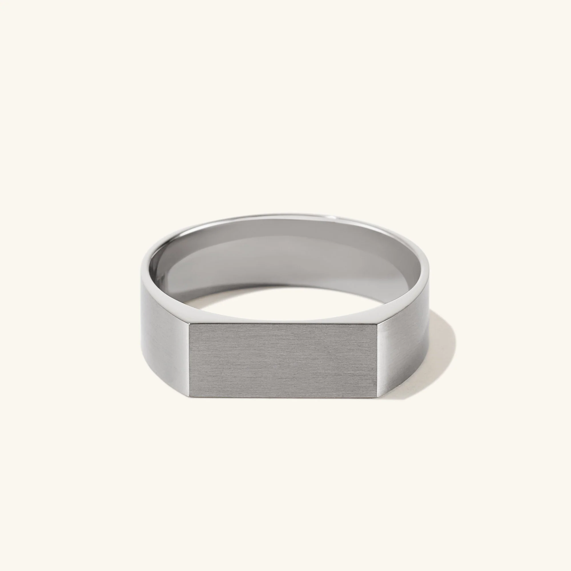 Slim Rectangular Signet Ring - Image 6