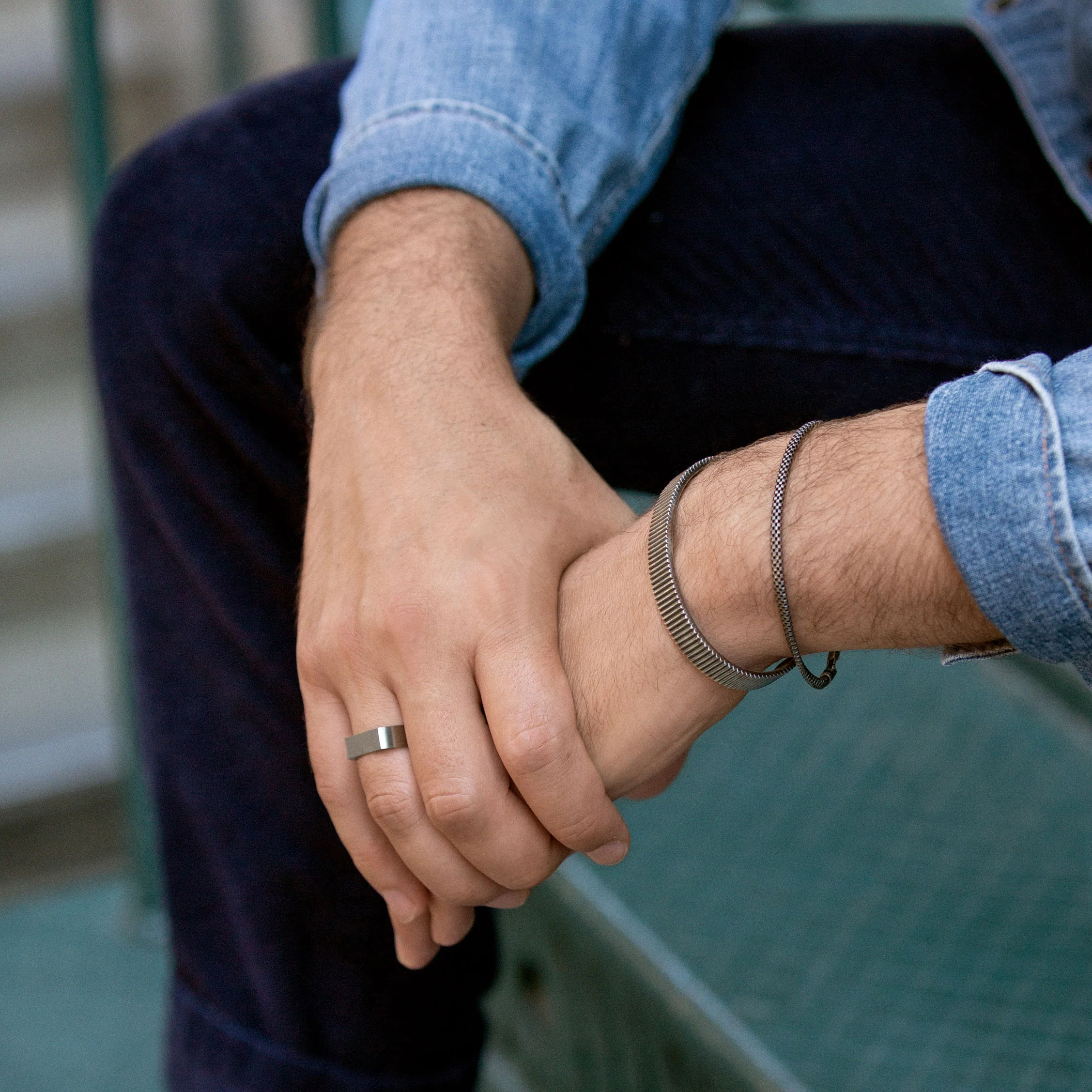 Slim Rectangular Signet Ring - Image 9