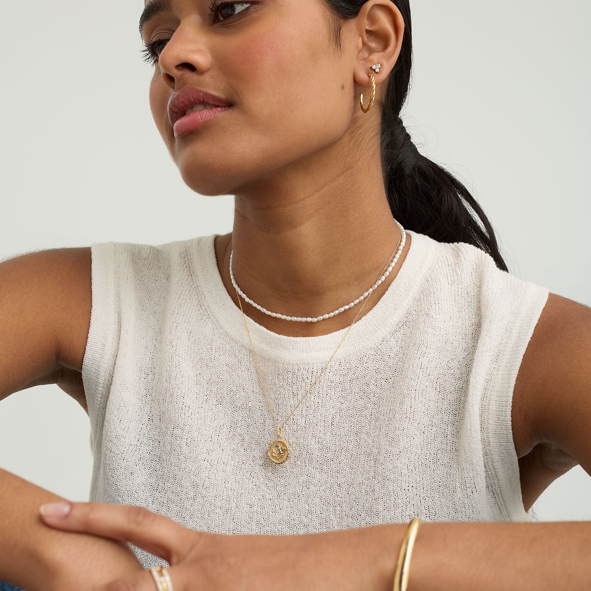 Strength: Rose Coin Charm Pendant - Image 3