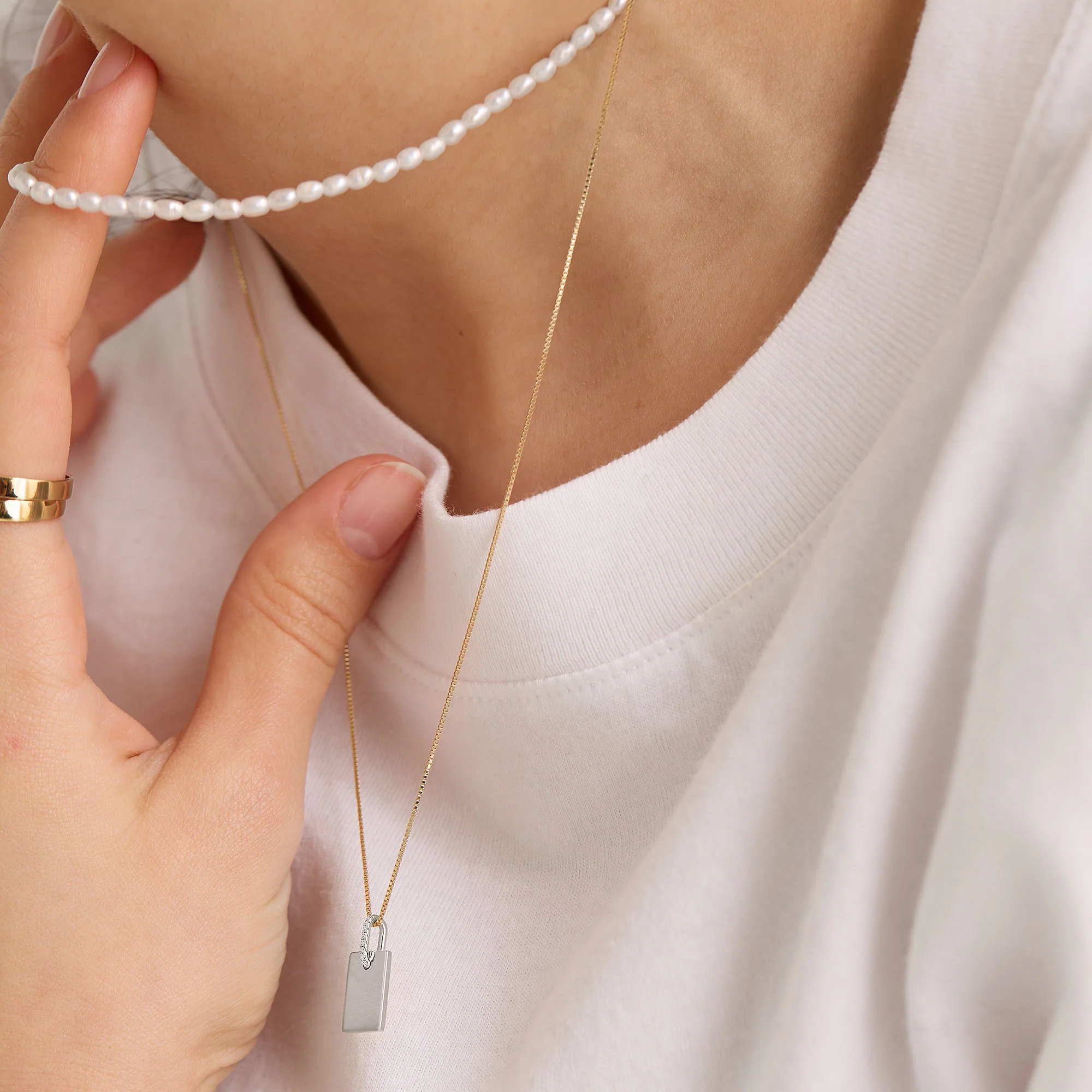 Tag Pavé Diamond Engravable Charm - Image 3