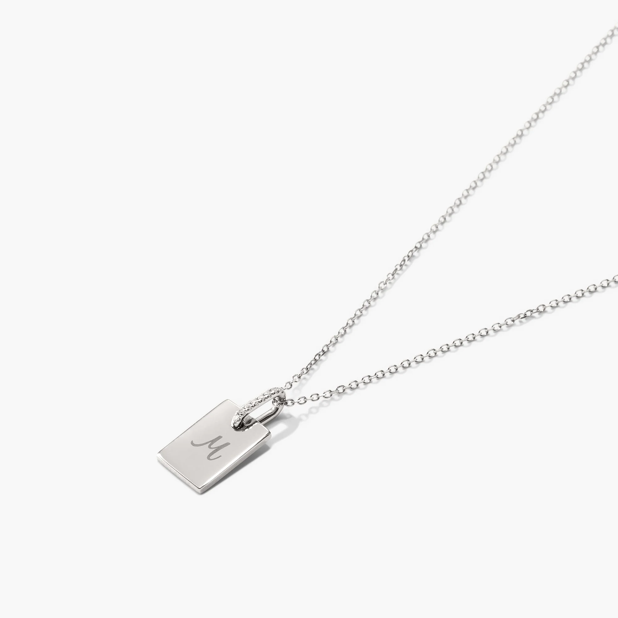 Tag Pavé Diamond Engravable Charm - Image 4
