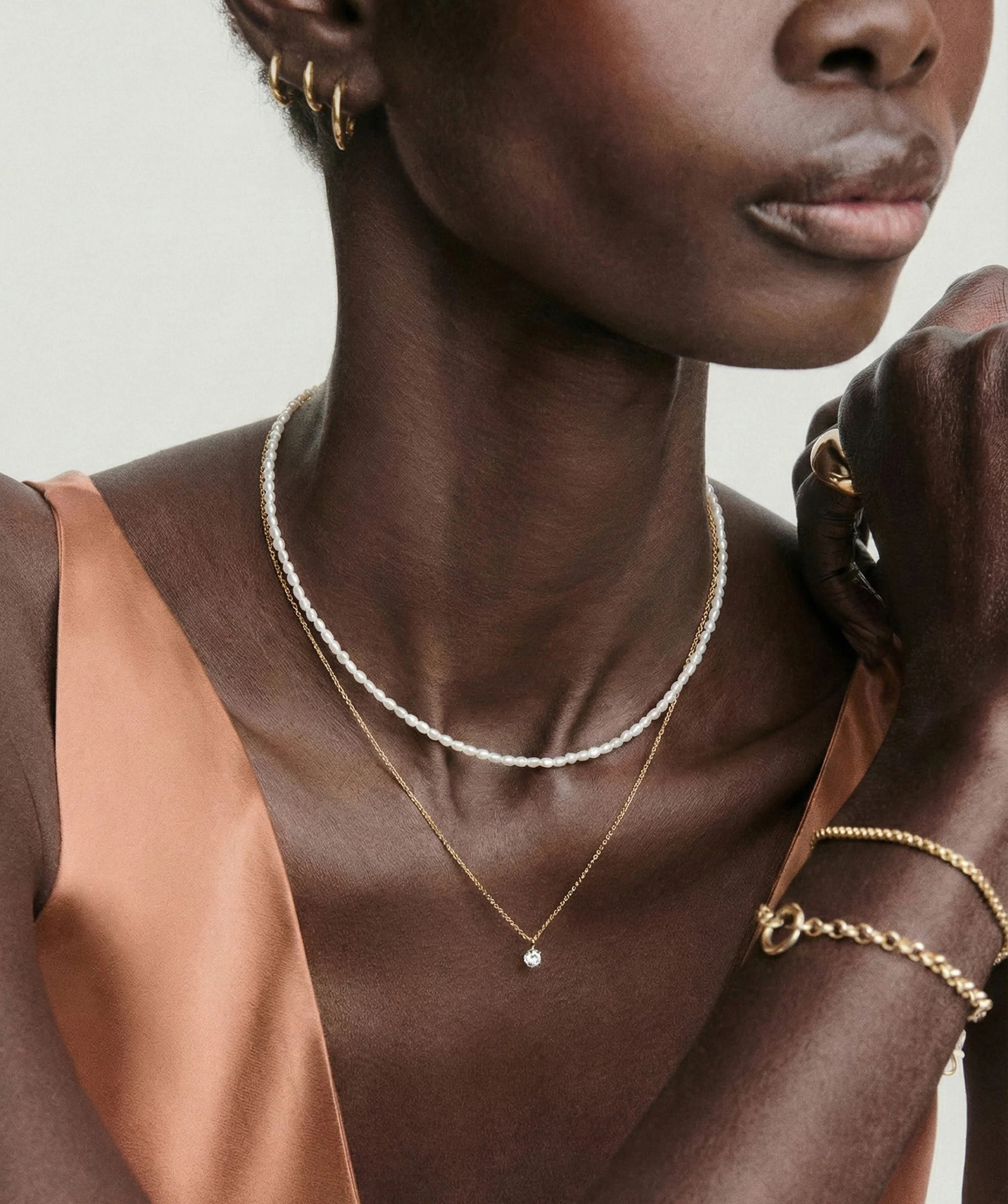 Tiny Pearl Necklace - Image 2