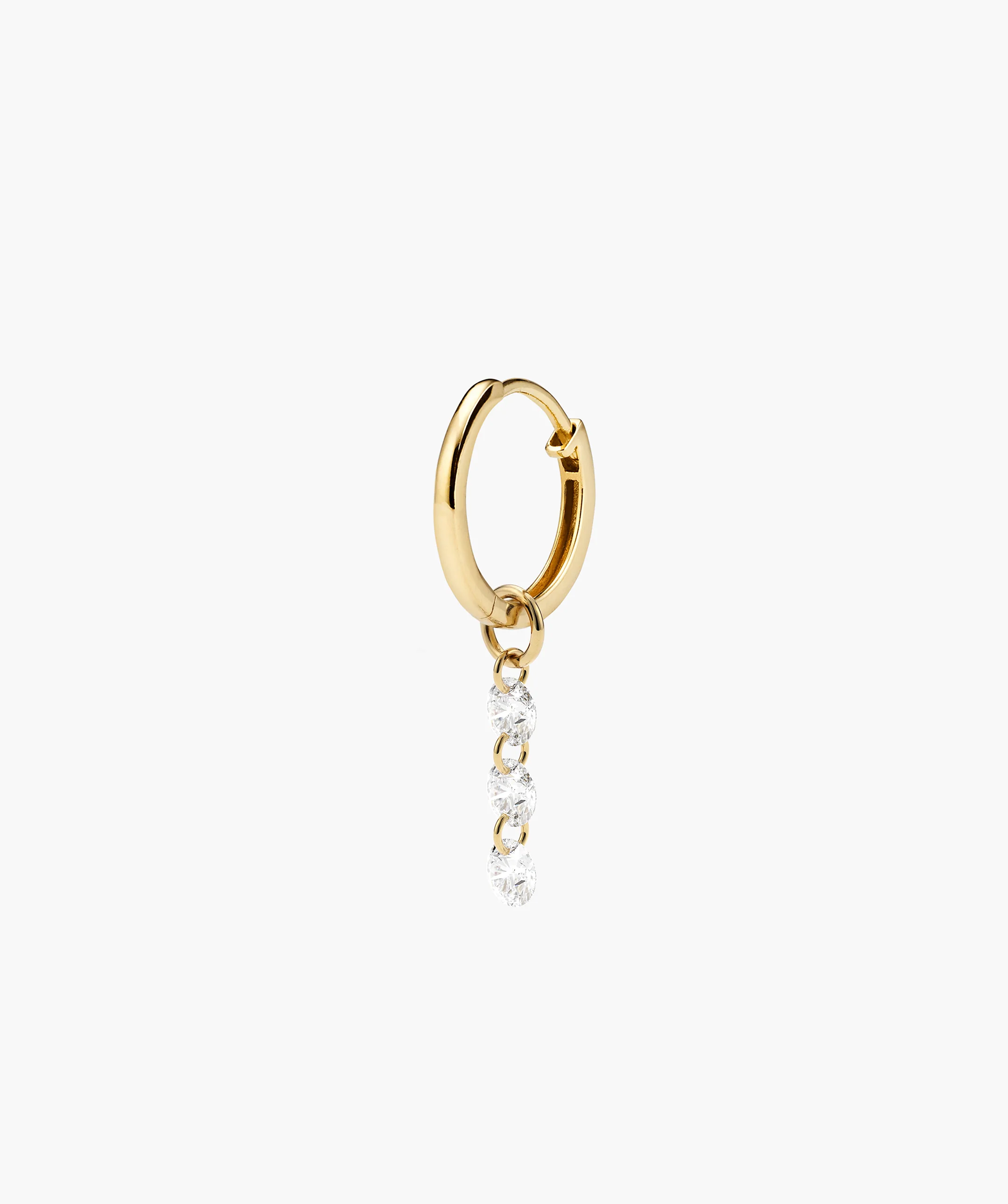 Triple Set Lab Grown Diamond Hoop Charm - Image 3