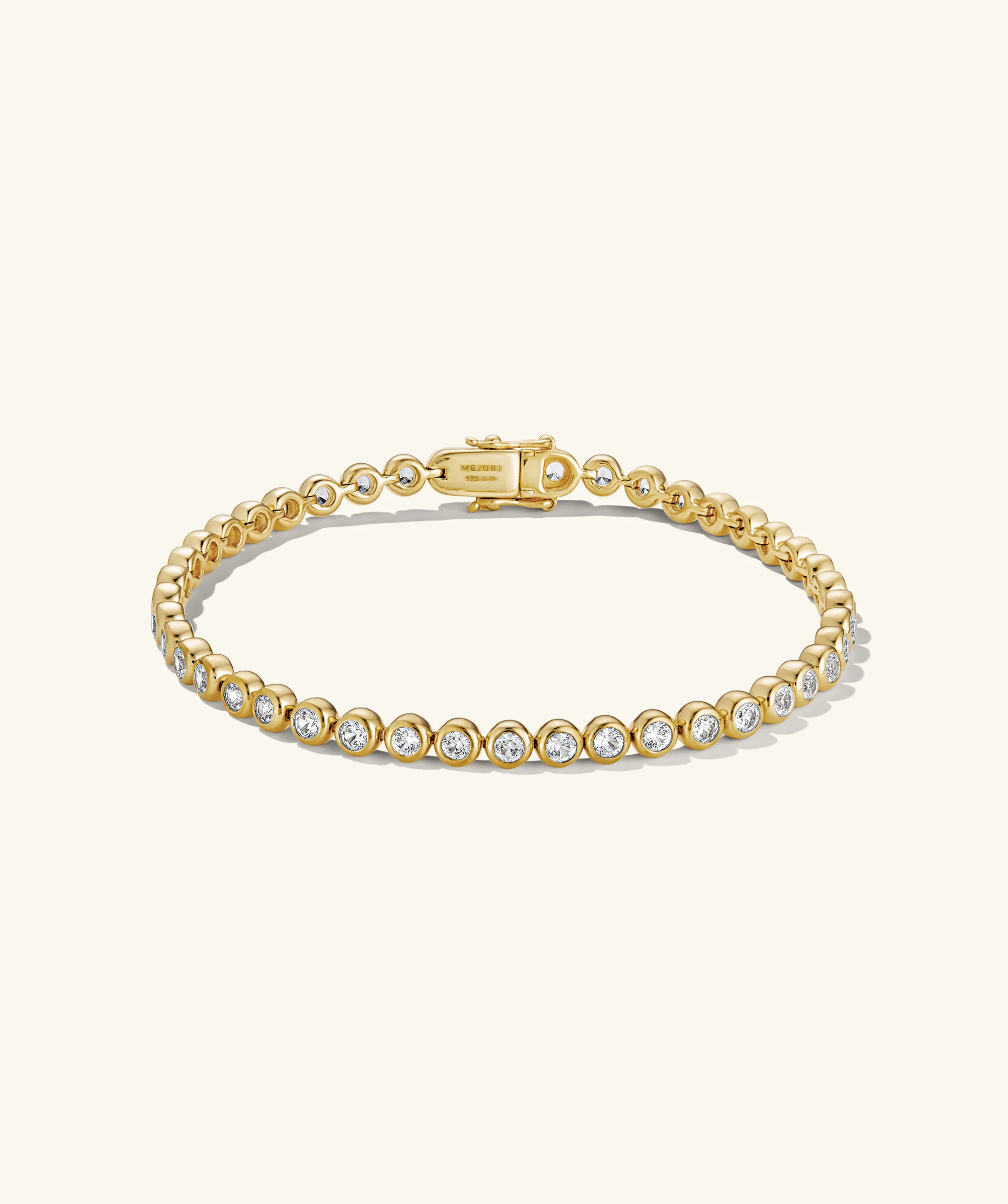 Zadie Bezel Lab Grown Sapphire Tennis Bracelet - Image 10