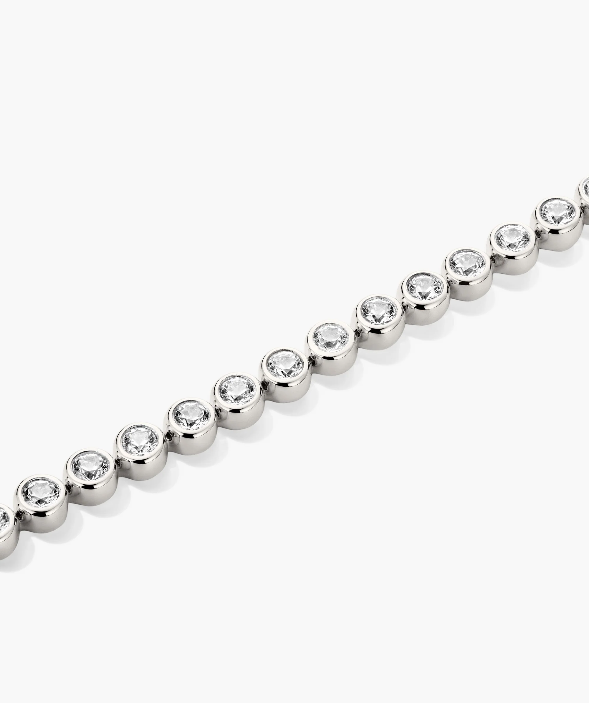 Zadie Bezel Lab Grown Sapphire Tennis Bracelet - Image 6