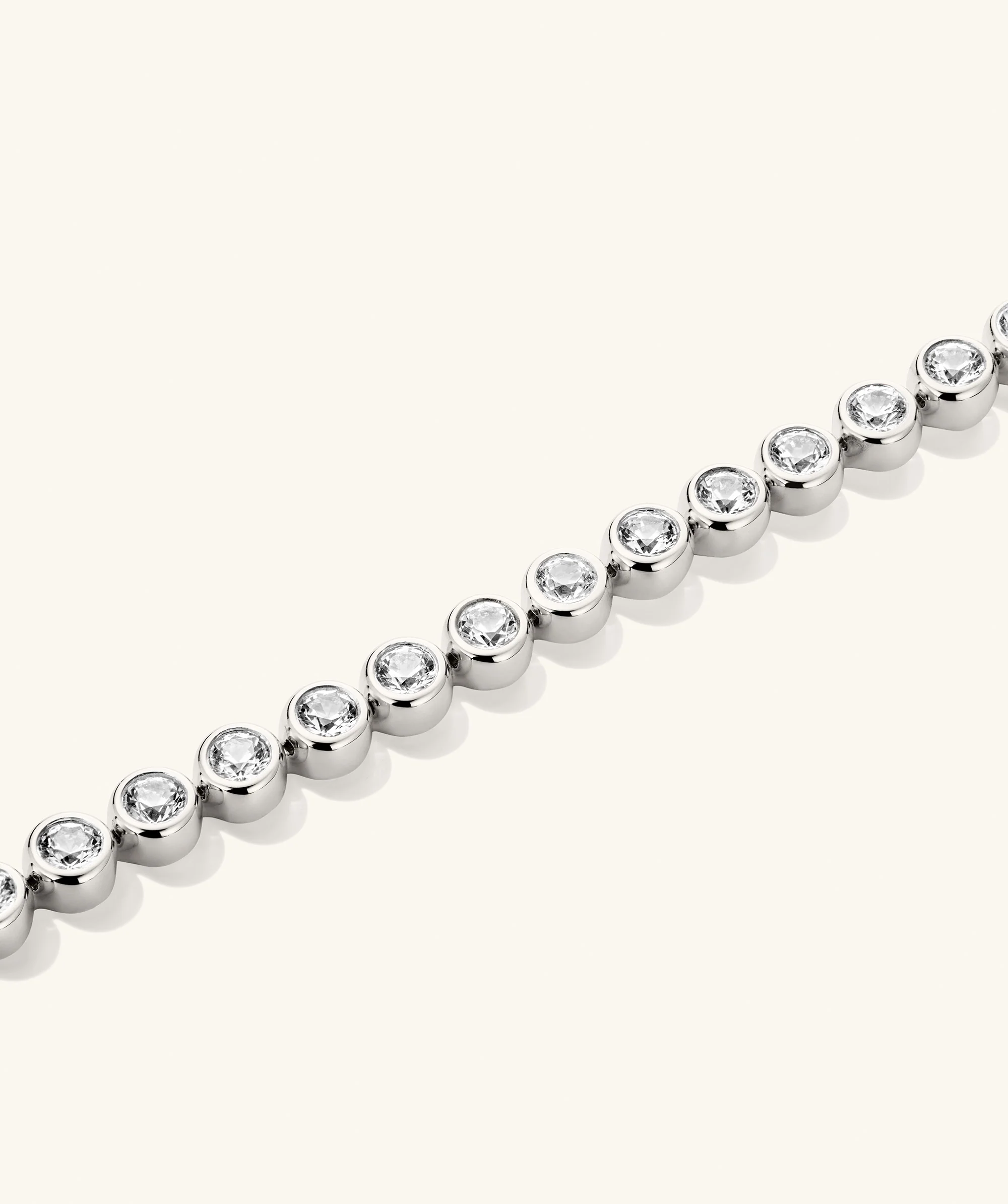 Zadie Bezel Lab Grown Sapphire Tennis Bracelet - Image 7