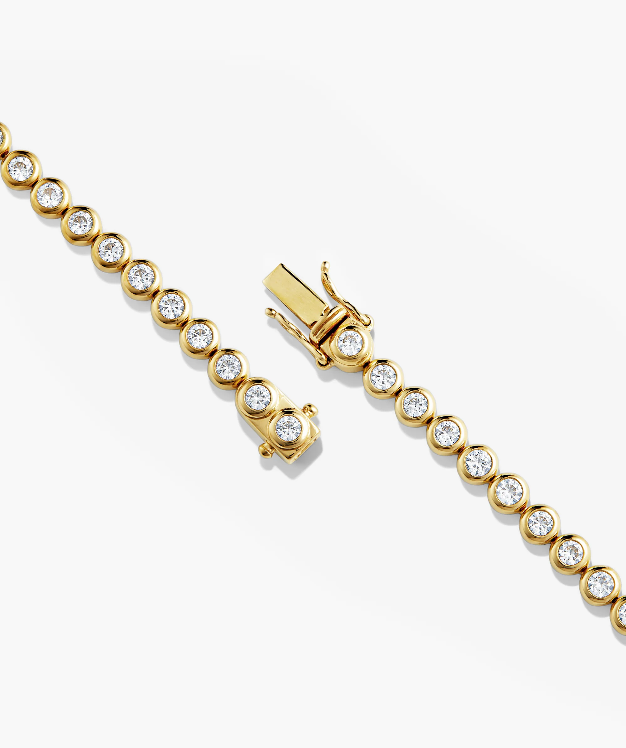 Zadie Bezel Lab Grown Sapphire Tennis Bracelet - Image 8
