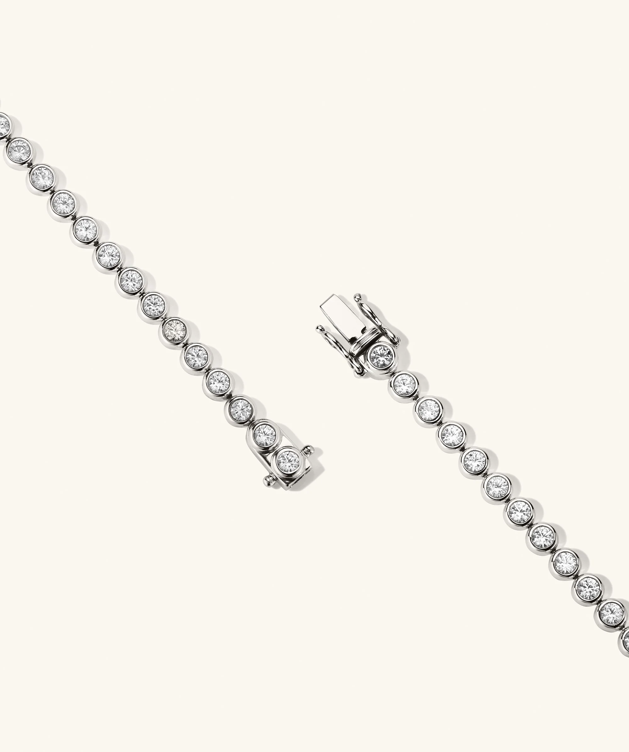 Zadie Bezel Lab Grown Sapphire Tennis Bracelet - Image 9