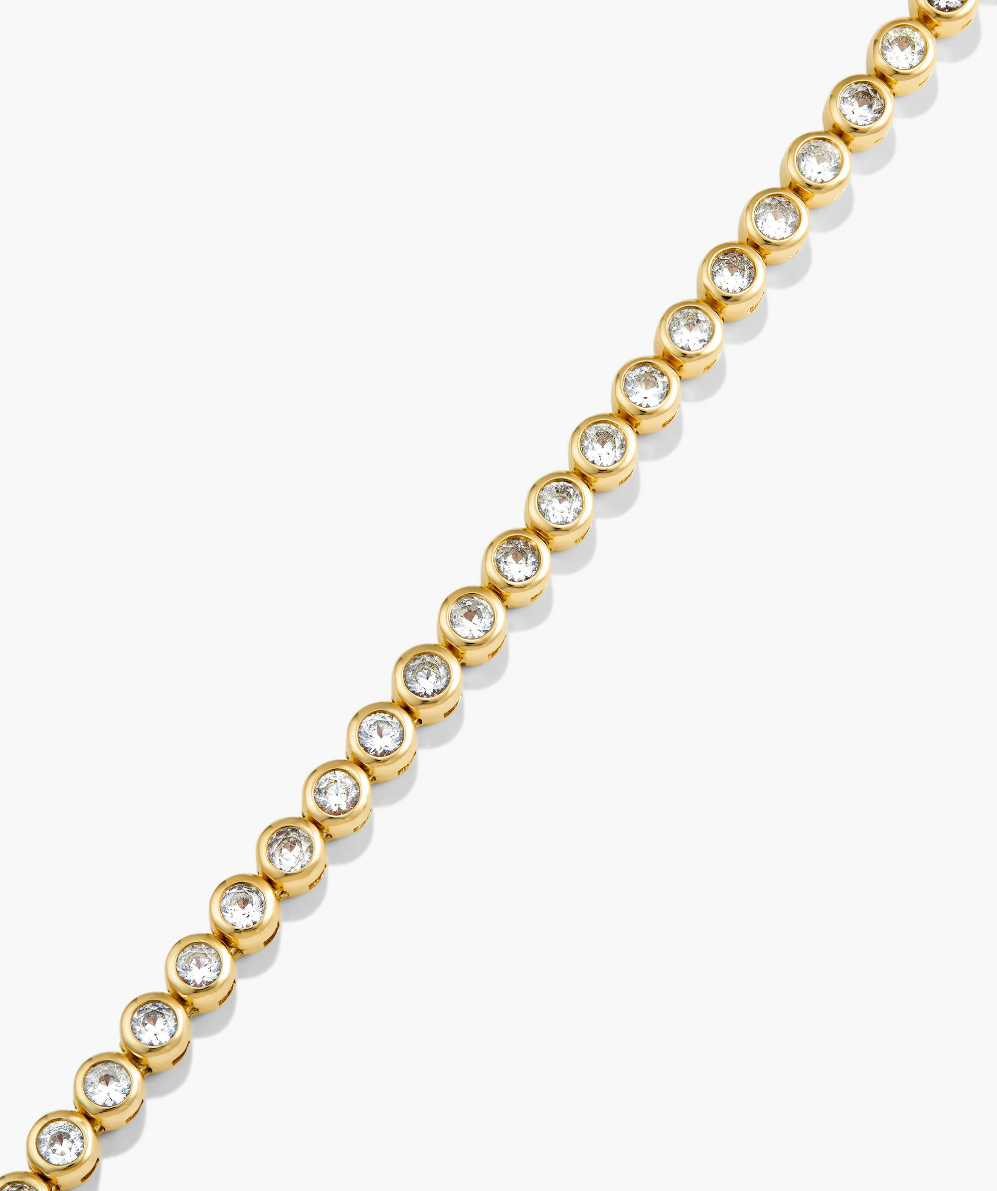 Zadie Bezel Lab Grown Sapphire Tennis Necklace - Image 11