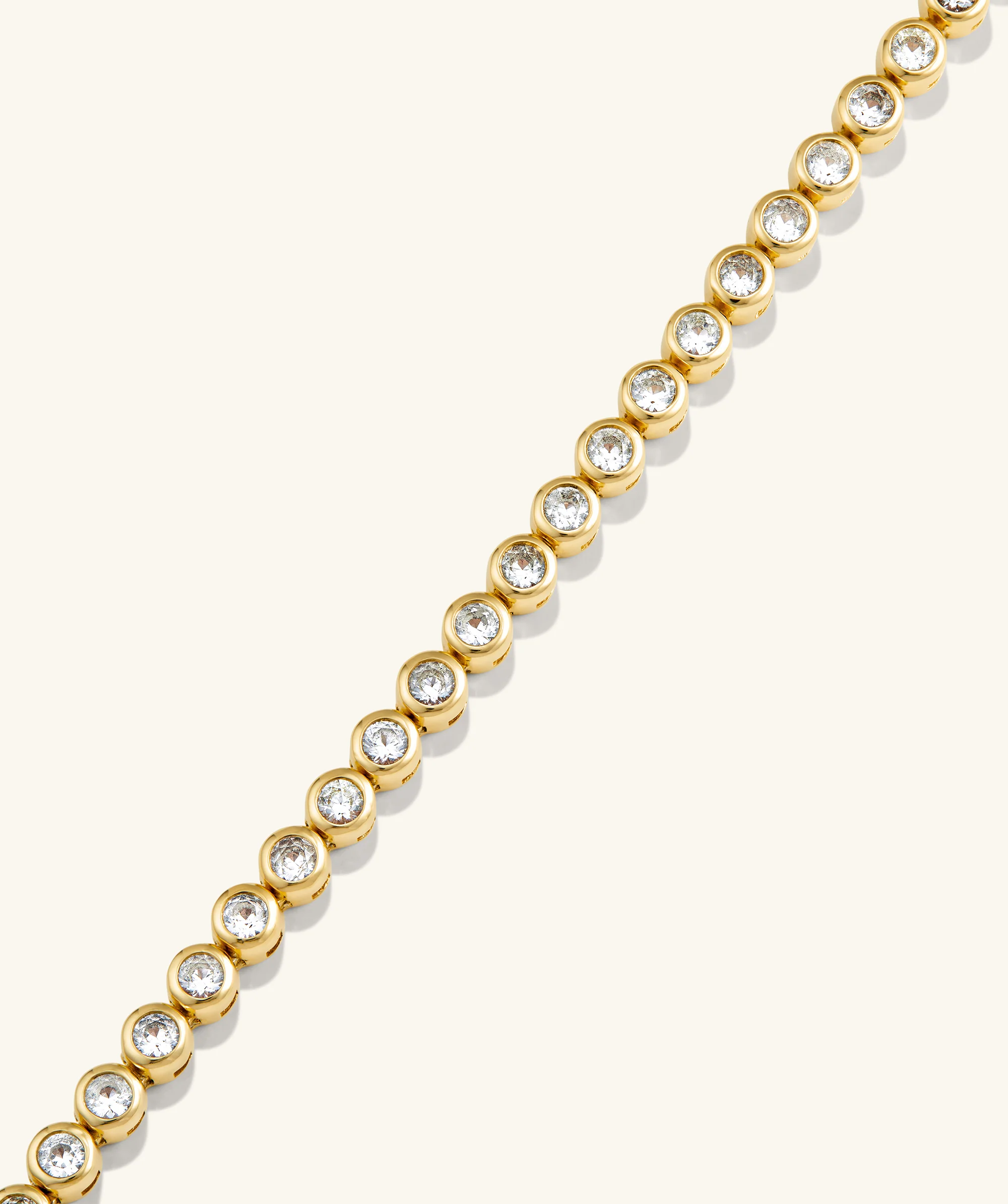 Zadie Bezel Lab Grown Sapphire Tennis Necklace - Image 13